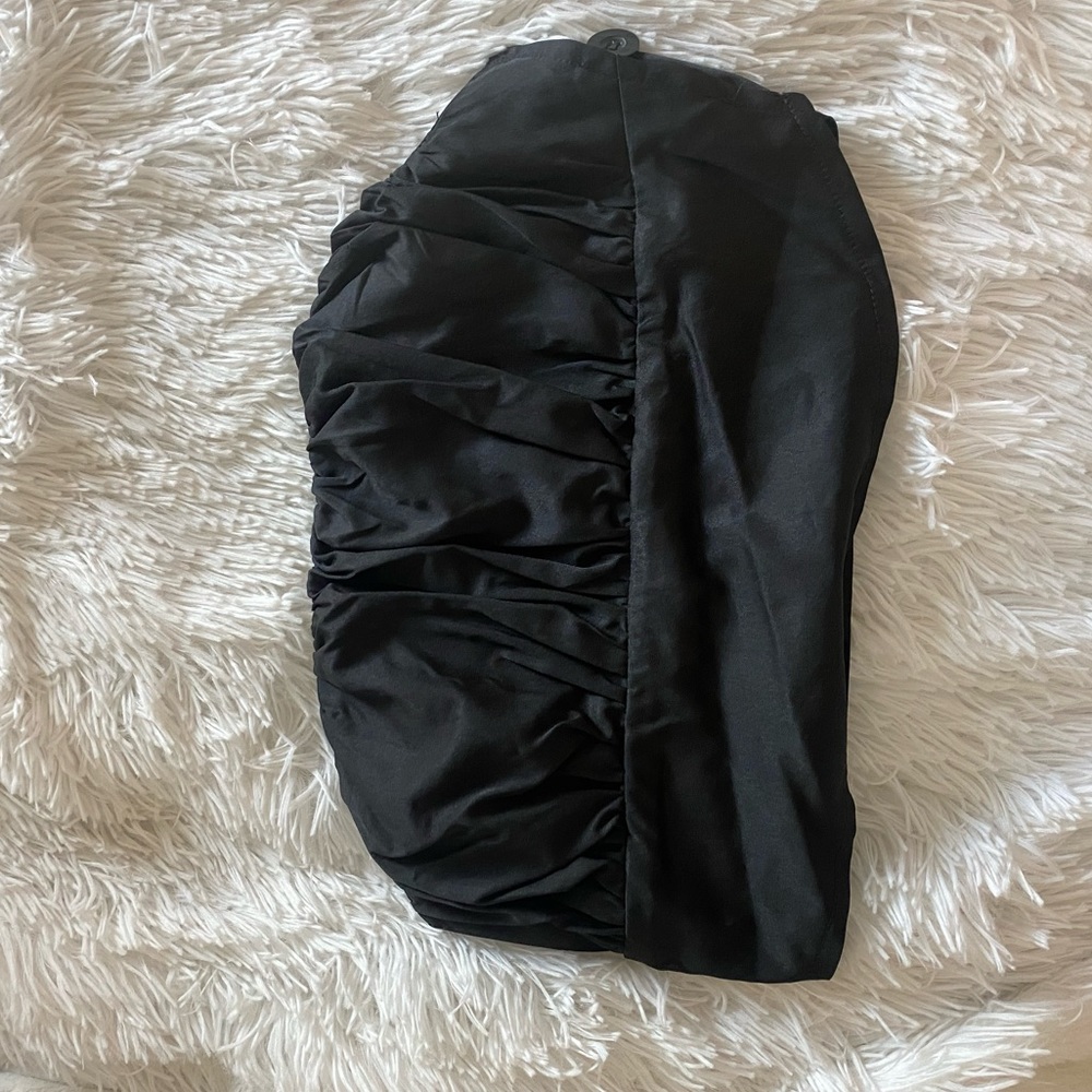 Roused boob corset button top